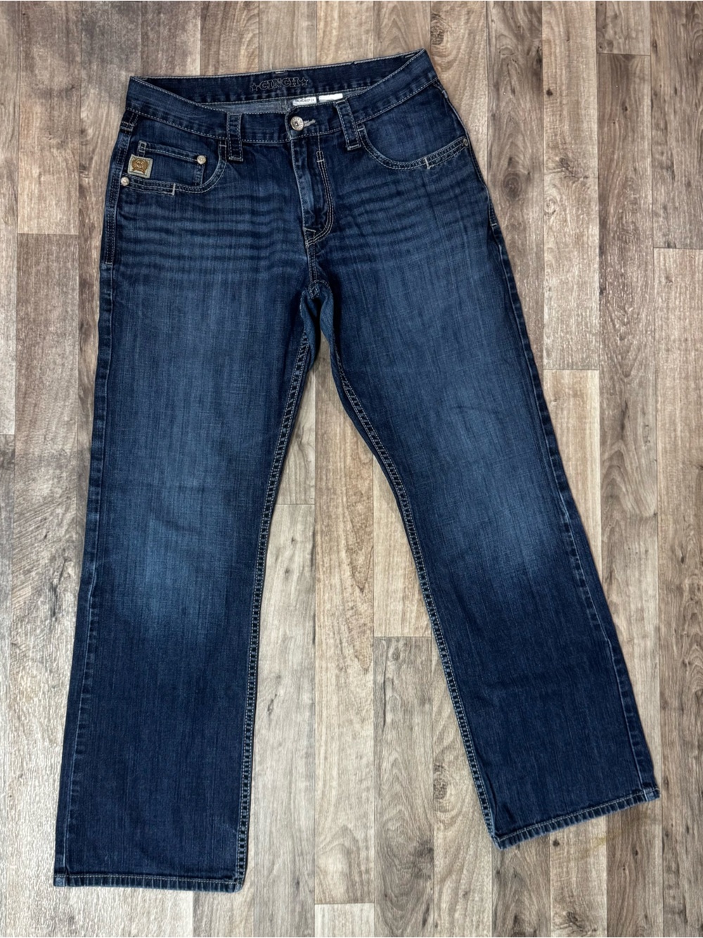 Cinch Carter 2.4 Men’s Jeans 32x34 Dark Wash Bootcut Western Cowboy Denim